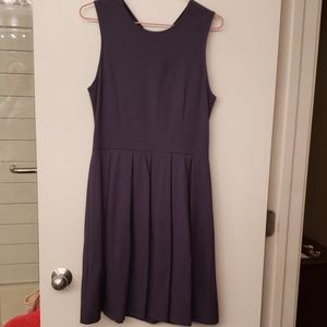 [NWT] Melly Denim Color Pleated A-Line Dress w/Bow